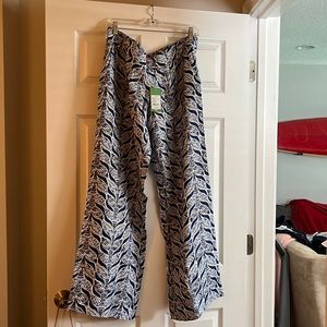 Lilly Pulitzer Bal Harbour Linen Pallazo Pants, in A Mermaids Tail. XL New!